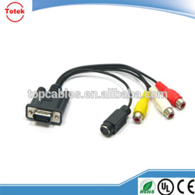 RCA/BNC Cable to VGA/DVI to VGA Cable + USB With ISO9001